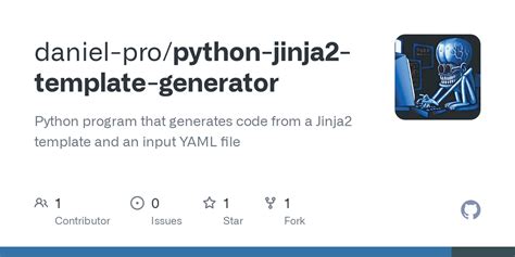 Github Daniel Propython Jinja2 Template Generator Python Program