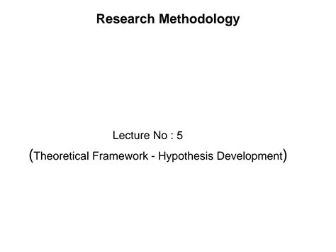 SOLUTION Theoretical Framework Hypothesis Development Studypool