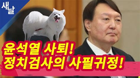 짤 윤석열 사퇴 정치검사의 사필귀정 Youtube