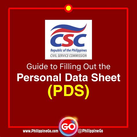 Guide To Filling Out The Personal Data Sheet Pds Philippine Go