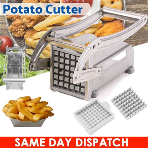 Potato Chipper Slicer Chip Cutter Chopper Maker French Fries Stainless