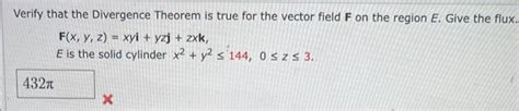 Solved Verify That The Divergence Theorem Is True For The Chegg