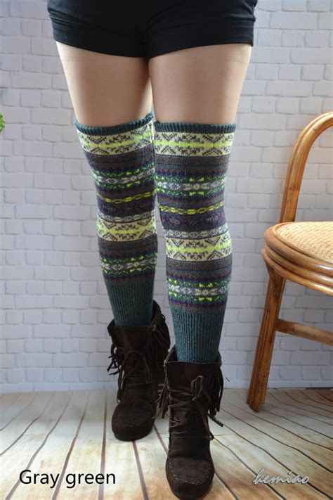 Womens Leg Warmersknit Over Knee Long Leg Warmers Thigh High Etsy UK