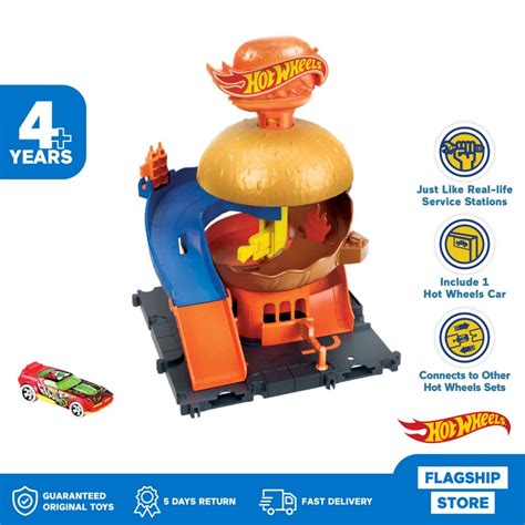 Jual Hot Wheels City Burger Blitz Mainan Trek Mobil Balap Shopee Indonesia