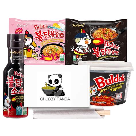 Amazon Buldak Carbonara Combo Hot Chicken Spicy Chicken Topokki And Hot Chicken Sauce