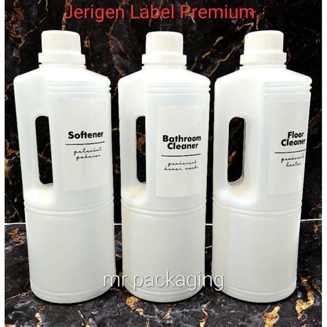 Jual Jerigen Handle 1 Liter STIKER LABEL Jurigen Laundry Isi Ulang