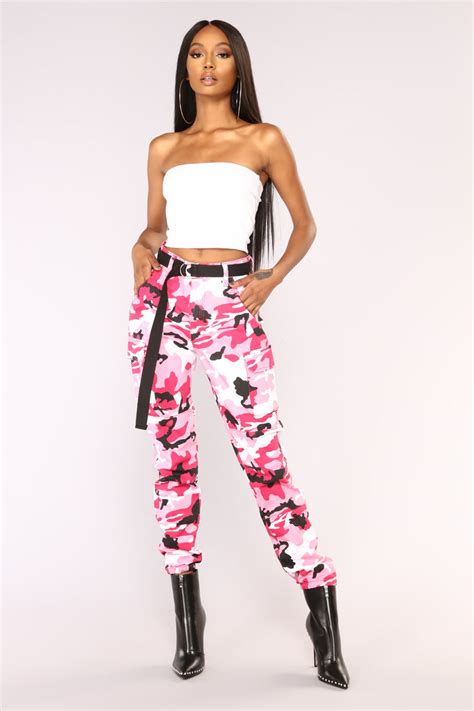 Cadet Kendall Oversized Camo Pants Pink Fashion Nova