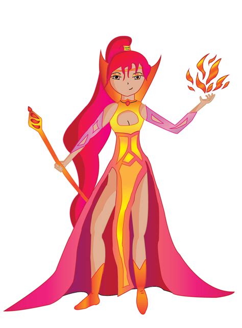 Fire Sorceress By Fuzzyfp On Deviantart