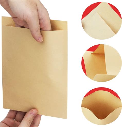 Heatoe Paquete De Bolsas Planas De Papel Kraft Para S Ndwich Hoja