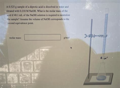 Solved A G Sample Of A Diprotic Acid Is Dissolved In Chegg