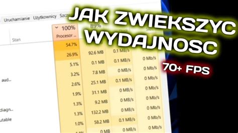 JAK ZWIĘKSZYĆ WYDAJNOŚĆ KOMPUTERA I ZMNIEJSZYĆ ZUŻYCIE PROCESORA YouTube