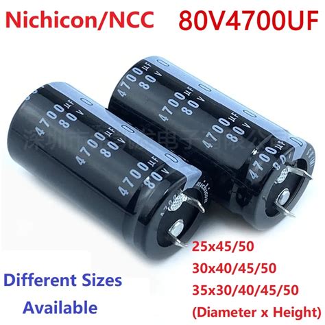 2Pcs Lot Japan Nichicon NCC 4700uF 80V 80V4700uF 25x45 50 30x40 45 50