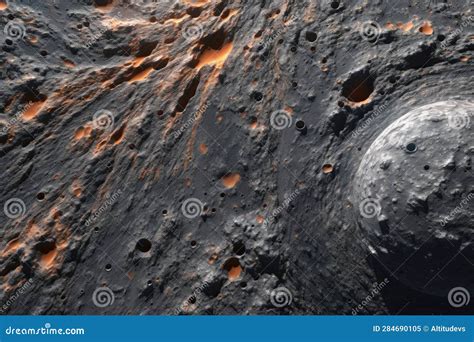 Close-up of Asteroid Surface Texture and Patterns Stock Illustration ...