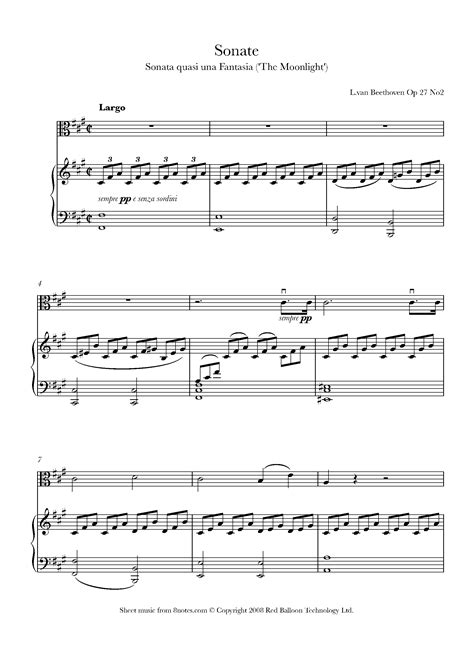 Moonlight Sonata Guitar Tablature 4