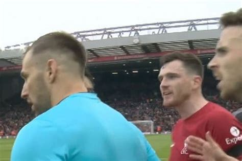 Andy Robertson Left Apoplectic After Being Elbowed By Linesman During