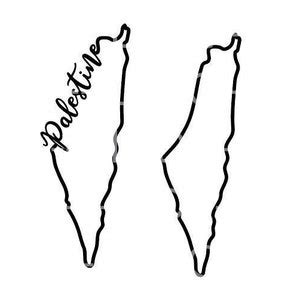 Palestine Cursive Outline SVG PNG, Palestine Vector, Palestine Cursive ...