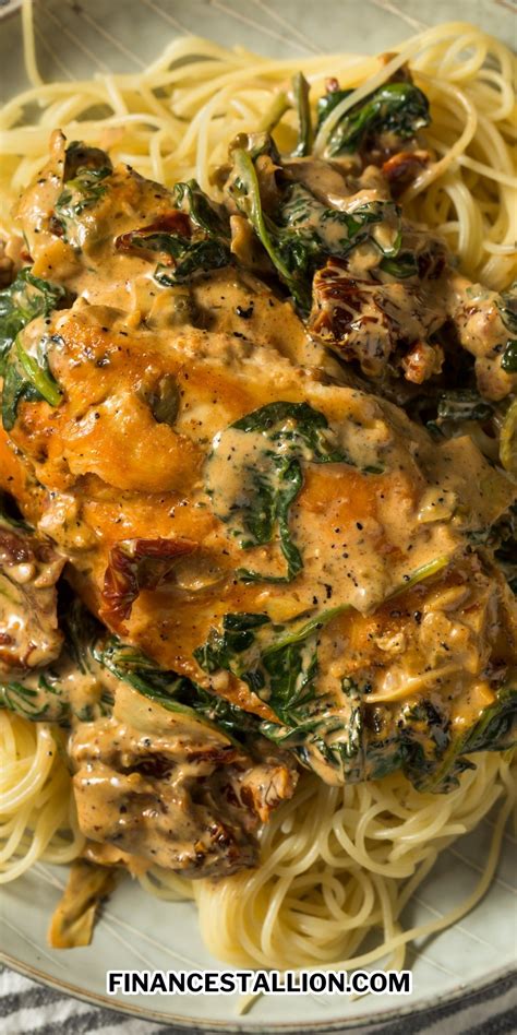 Creamy Crockpot Tuscan Chicken Finance Stallion