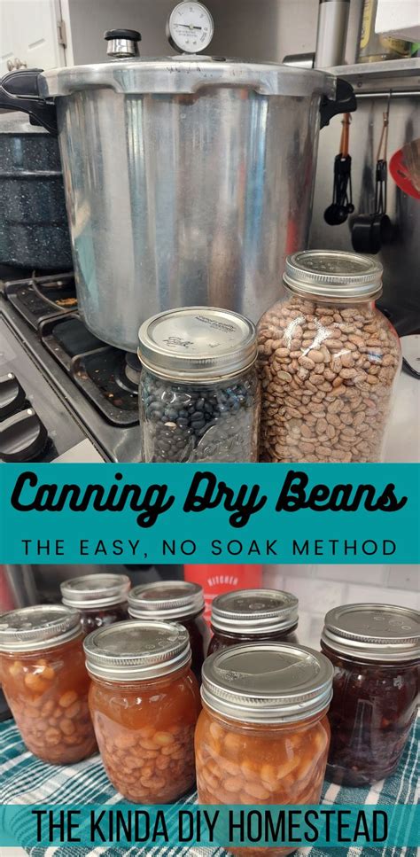 Canning Dry Beans The Easy No Soak Method The Kinda Diy Homestead Canning Recipes