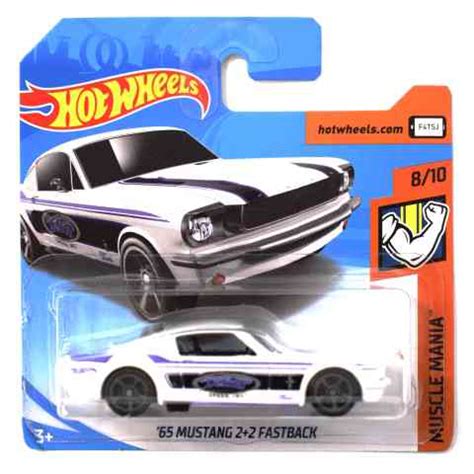 Hot Wheels 65 Ford Mustang 2 2 Fastback fehér kisautó 1 64 Mattel vásárlás a Játékshopban