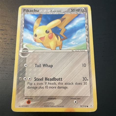 Pikachu Delta Species 79 110 Ex Holon Phantoms Non Holo Pokemon Card Ebay