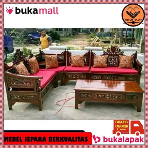 Jual Kursi Sudut Sofa Tamu Minimalis Jepara Furniture Jati Di Lapak