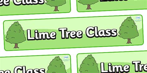 Free Lime Tree Themed Classroom Display Banner Twinkl