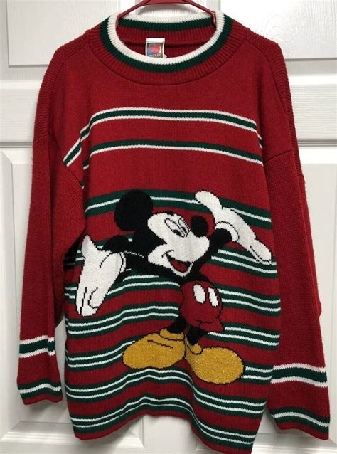 Vintage S Disney Mickey Mouse Ugly Christmas Knit Gem