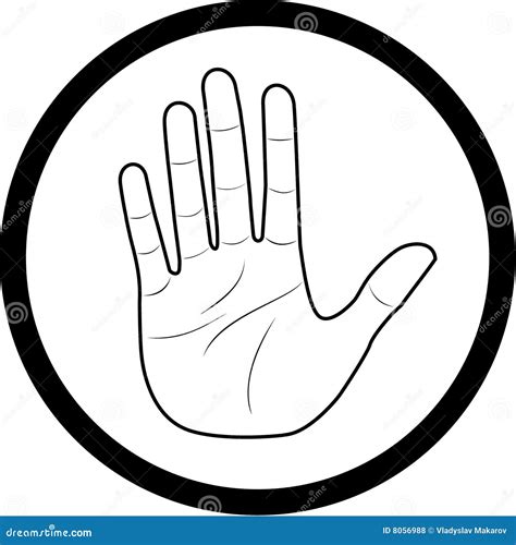 Vector Hand Icon Stock Vector Image Of Lines Painting 8056988