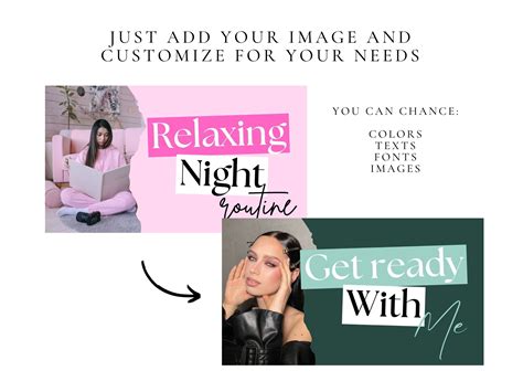 Youtube Thumbnails Canva Template Youtube Brand Kit Youtube Banner Pink