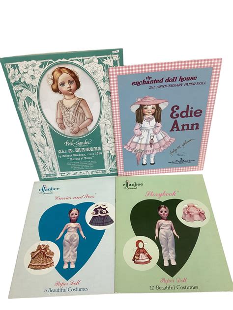 Lot 4 Paper Doll Books Uncut