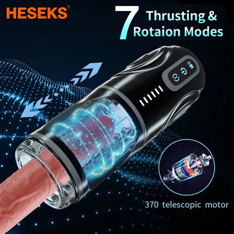 Heseks Telescoping Modes Ergonomic Rotation Auto Masturbators For Men