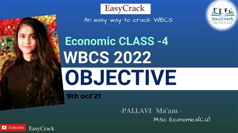 Wbcs Economics Class Objective Pallavi Ma Am Youtube