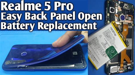 How To Open Realme 5 Pro Back Panel Realme 5 Pro Battery Replacement