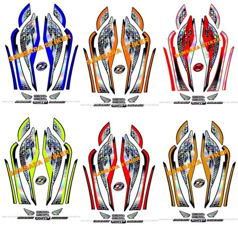 Jual Sticker Striping Lis Body Motor Honda Scoopy Sporty Hologram