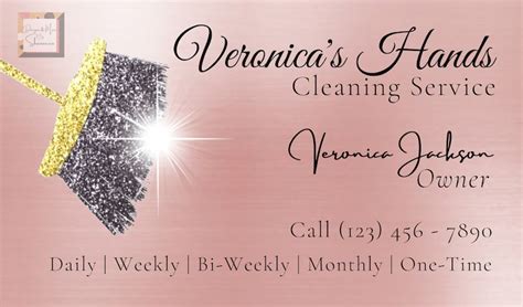 Cleaning Services Business Cards Digital Download Only - Etsy