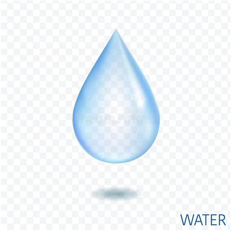 Caída De Agua Gota Líquida Realista Dew Puro Icono Acuático