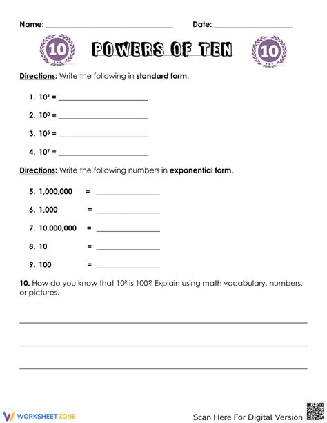 Free Printable Multiplying By Powers Of 10 Worksheets Worksheets Library