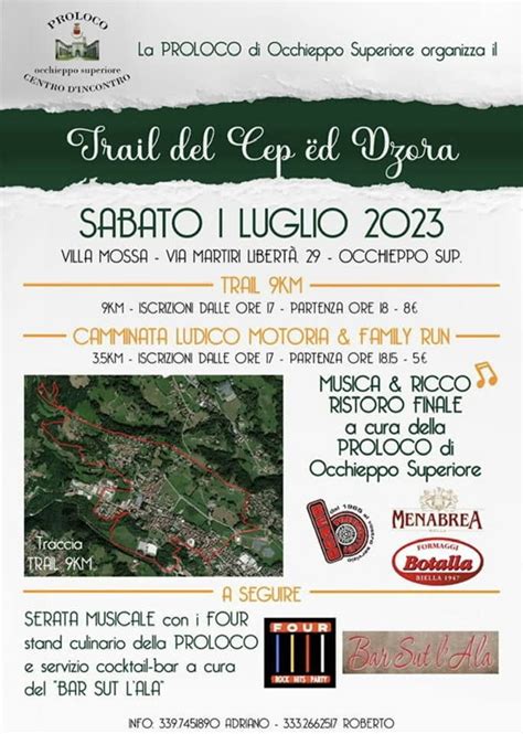 Occhieppo Superiore Bi Trail Del Cep Sabato Luglio