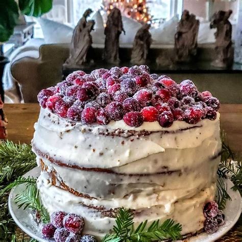 Gingerbread Naked Cake With Cream Cheese Frosting