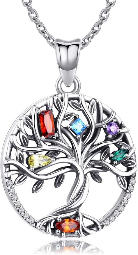 925 Sterling Silver Pendant Tree Of Life Necklace For Women Girls Cubic Zirconia Necklace Fine