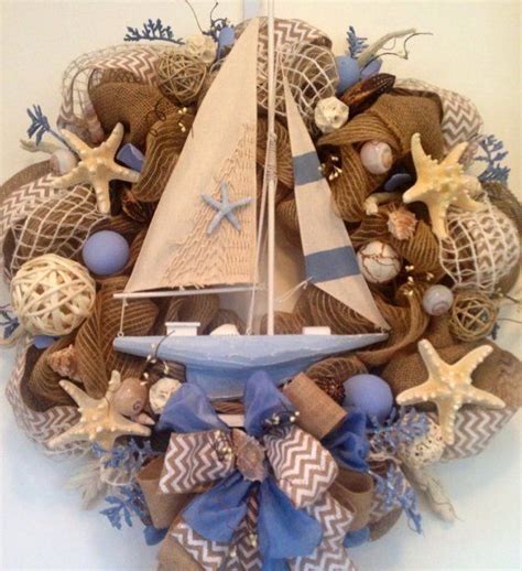 Sailing Away Xxl Summer Nautical Coastal Decor Sailboat Seashell