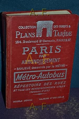 Plan Guide De Paris R Pertoire Des Rues M Tropolitain Hardcover