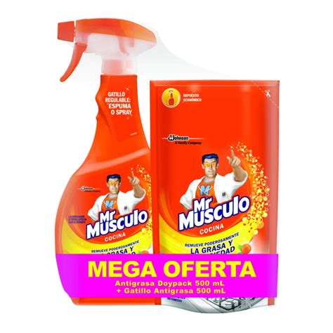 Limpiador Liquido Mr Musculo Antigrasa X 500 Ml Repuesto Campofresh Co