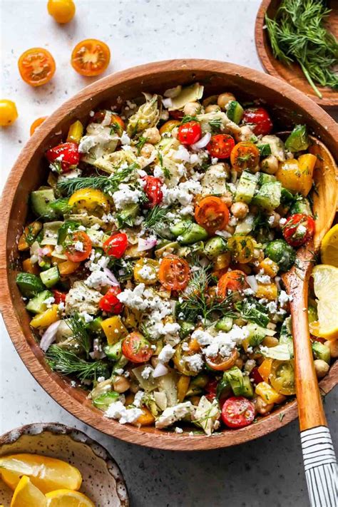 15 Minute Mediterranean Chickpea Salad Dishing Out Health