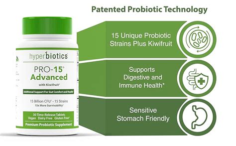 Hyperbiotics Vital Nutrients Pro 15 Advanced Probiotic Supplement 15 Strains