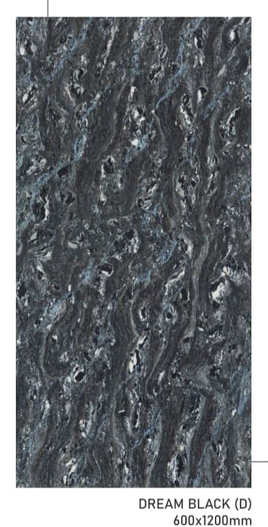 Simanto Double Charge Vitrified Tiles For Flooring Color Black