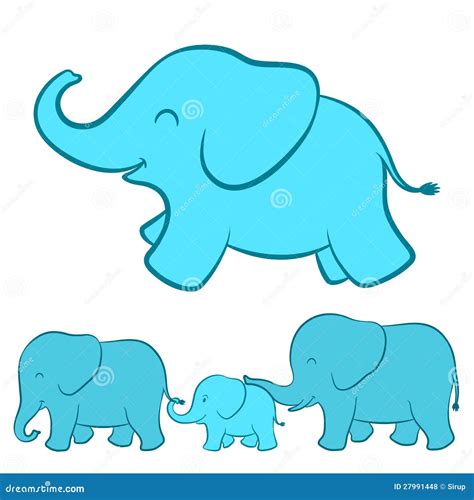 Elephant Family Cartoon Royalty Free Stock Photos - Image: 27991448