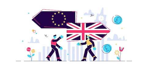 Premium Vector Brexit Flat Tiny Uk Leaving Eu Referendum Persons