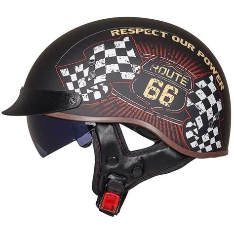 Casque De Moto Homme Et Femme Pilot Demi Jet Moto Casque Bol Open Face