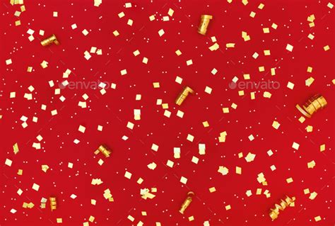 gold glitter on red background Stock Photo by ekaterinak11 | PhotoDune